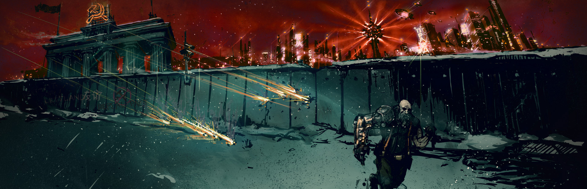 All Walls Must Fall - A Tech-Noir Tactics Game 封面